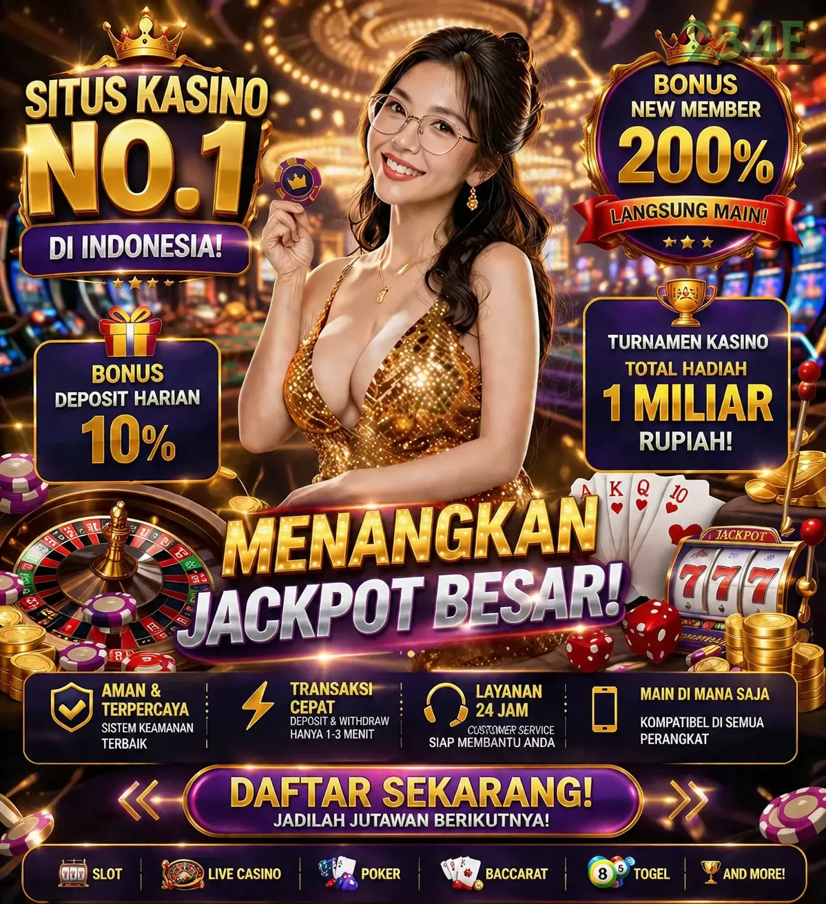 Login 234e Sekarang Bonus Melimpah